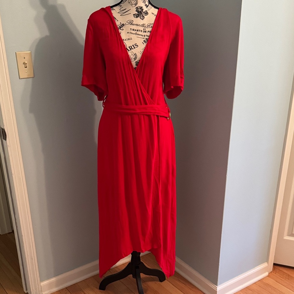 Banana Republic Vibrant Red Women's Wrap Dress